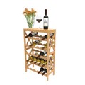 Hastings Home Rustic Wine Rack Space Saving Free Standing Wine Bottle Holder for Kitchen, Bar, Dining, Living Rooms 809270OTY